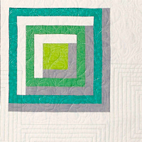 Shadowbox Trio lap quilt by Amy Krasnansky
