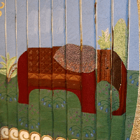 Do You See What I See? 3D elephant in the room quilt by Amy Krasnansky