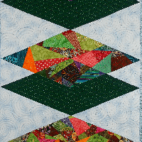 Crazy Fabrications quilted wall hanging by Amy Krasnansky
