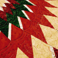 Quilted Christmas tree skirt by Amy Krasnansky