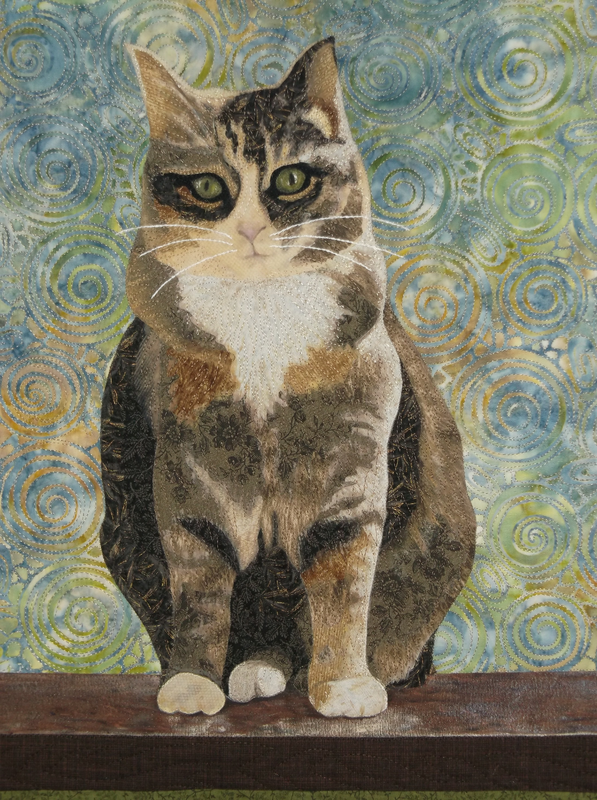 cat quilt - detail