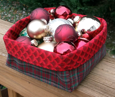 Christmas Fabric Box/Basket by Amy Krasnansky